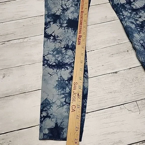 Lululemon Wunder Under High Rise Legging Blue Tie Dye Women's 2 - Picture 8 of 10
